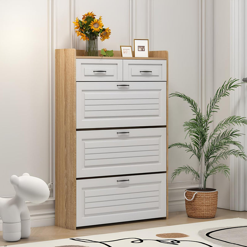 🔥 Meilleure Vente ! Armoire à Chaussures 3 Portes + 2 Tiroirs + Sac à Dos Offert 🎁