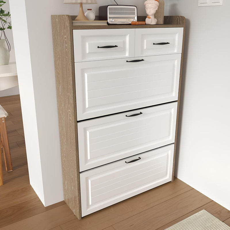 🔥 Meilleure Vente ! Armoire à Chaussures 3 Portes + 2 Tiroirs + Sac à Dos Offert 🎁