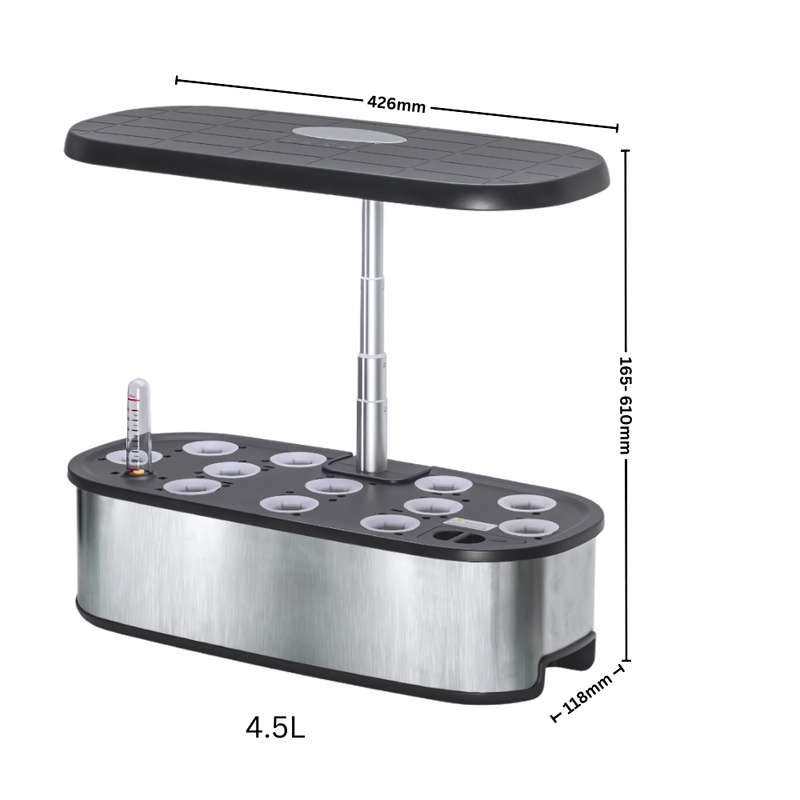 Jardin hydroponique avec 12 capsules de plantes