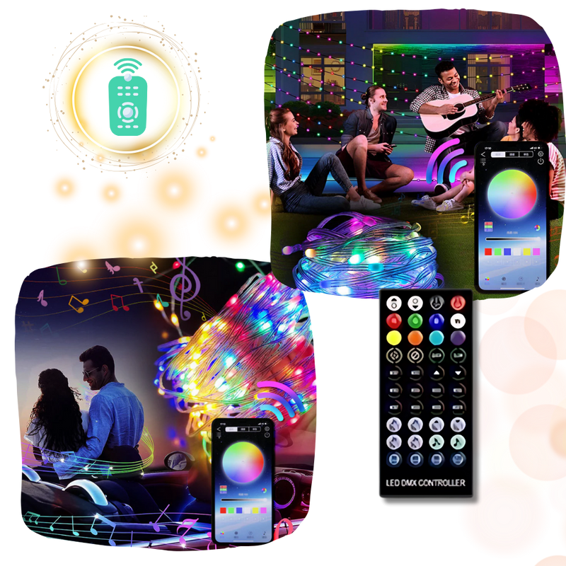 210 Lampes LED USB avec synchronisation musicale