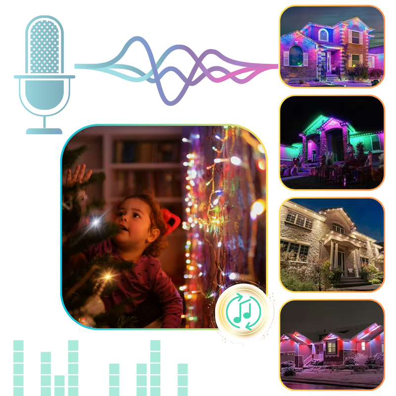 210 Lampes LED USB avec synchronisation musicale