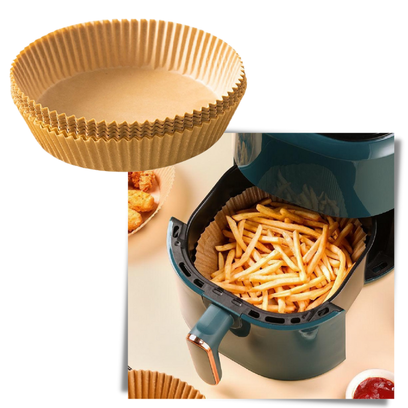 Pack de revêtements en papier jetables pour friteuse