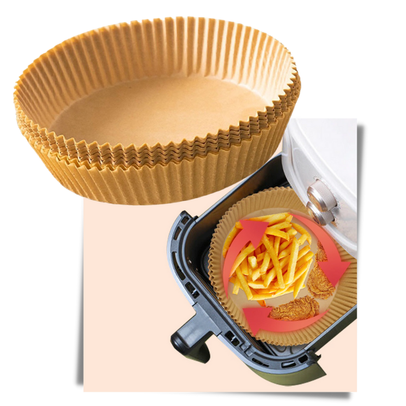 Pack de revêtements en papier jetables pour friteuse