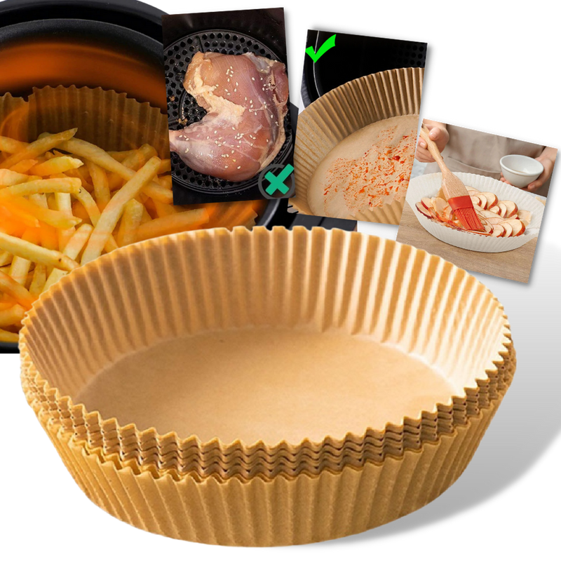 Pack de revêtements en papier jetables pour friteuse