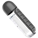 Bouteille d'eau en plastique avec pilulier