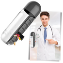 Bouteille d'eau en plastique avec pilulier