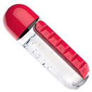 Bouteille d'eau en plastique avec pilulier