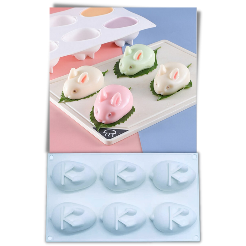 Moule en silicone en forme de mini-lapin