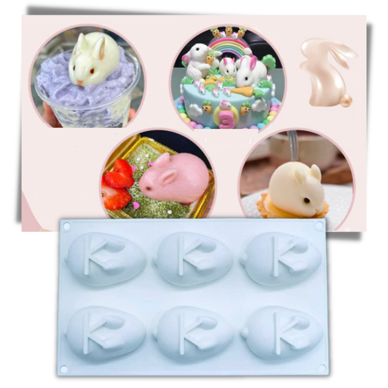 Moule en silicone en forme de mini-lapin