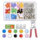 Pack de boutons de pression avec pince