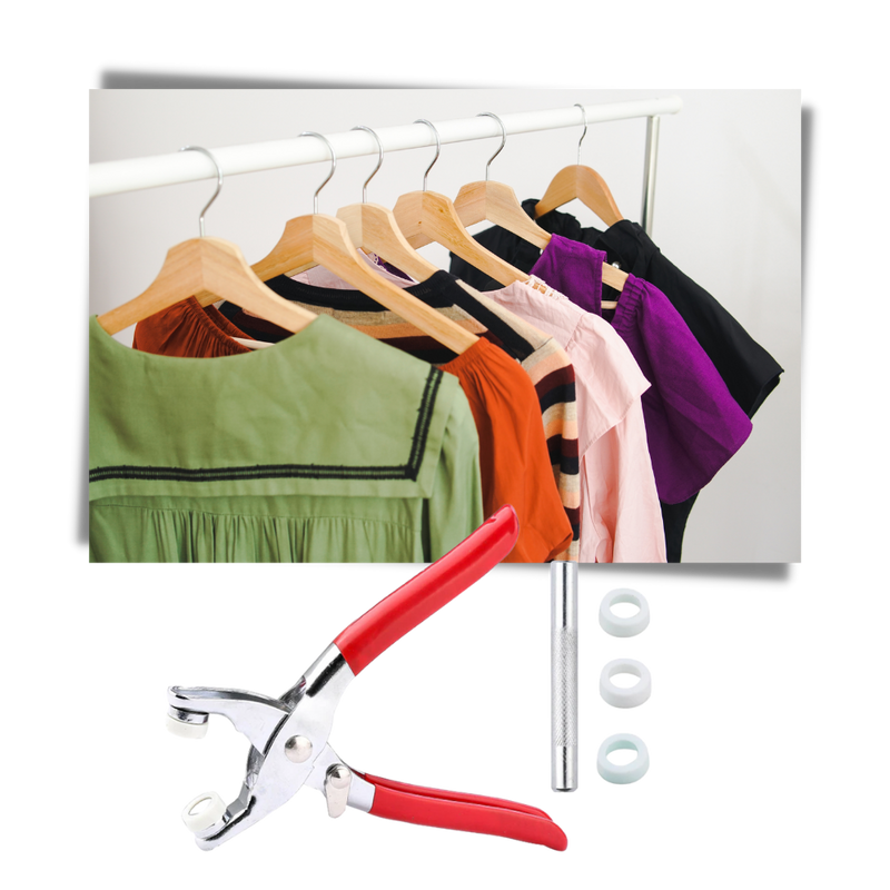 Pack de boutons de pression avec pince