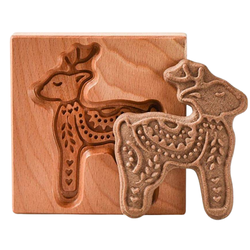 Moule à biscuits en bois