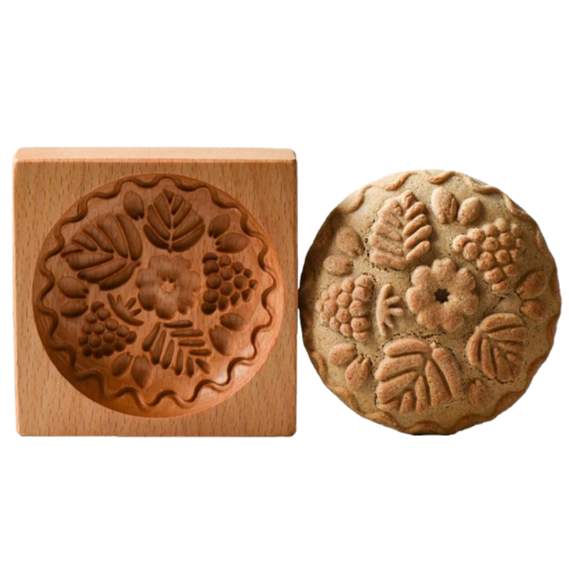 Moule à biscuits en bois