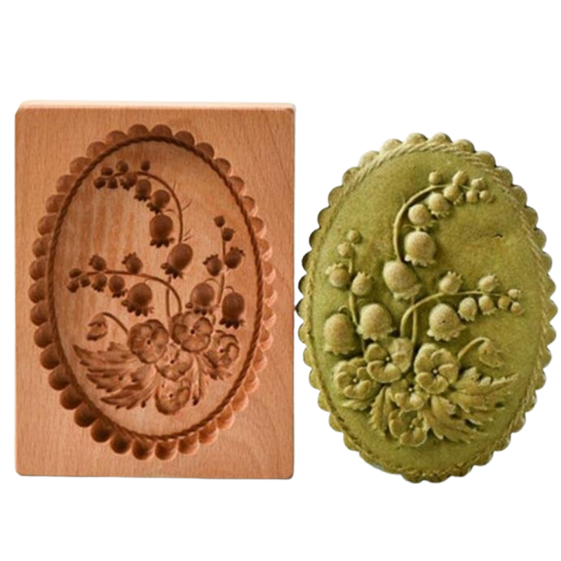 Moule à biscuits en bois