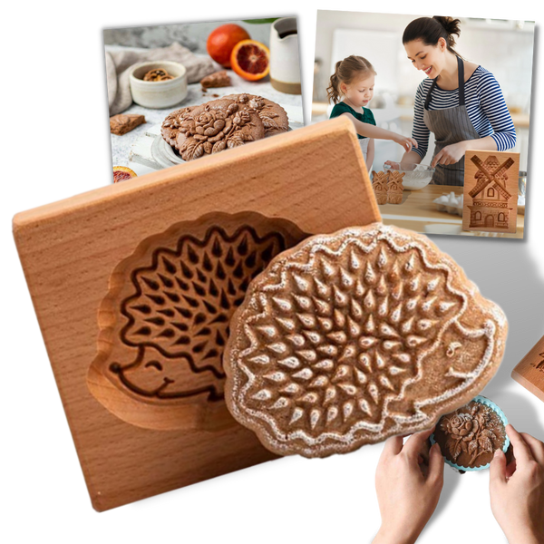 Moule à biscuits en bois