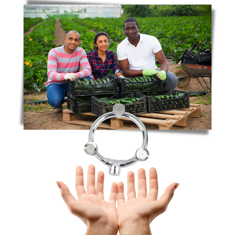 Buse d'arrosage de jardin à trois têtes