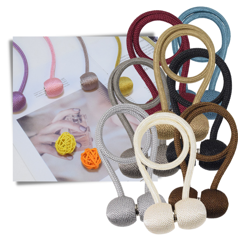 Lot de 2 attaches magnétiques pour rideaux