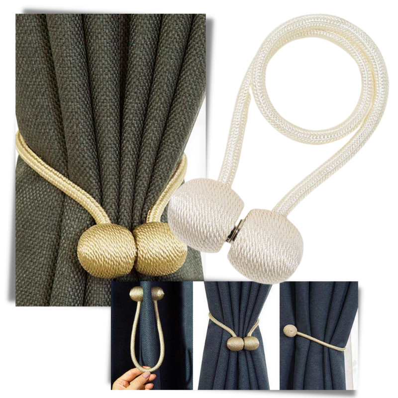 Lot de 2 attaches magnétiques pour rideaux