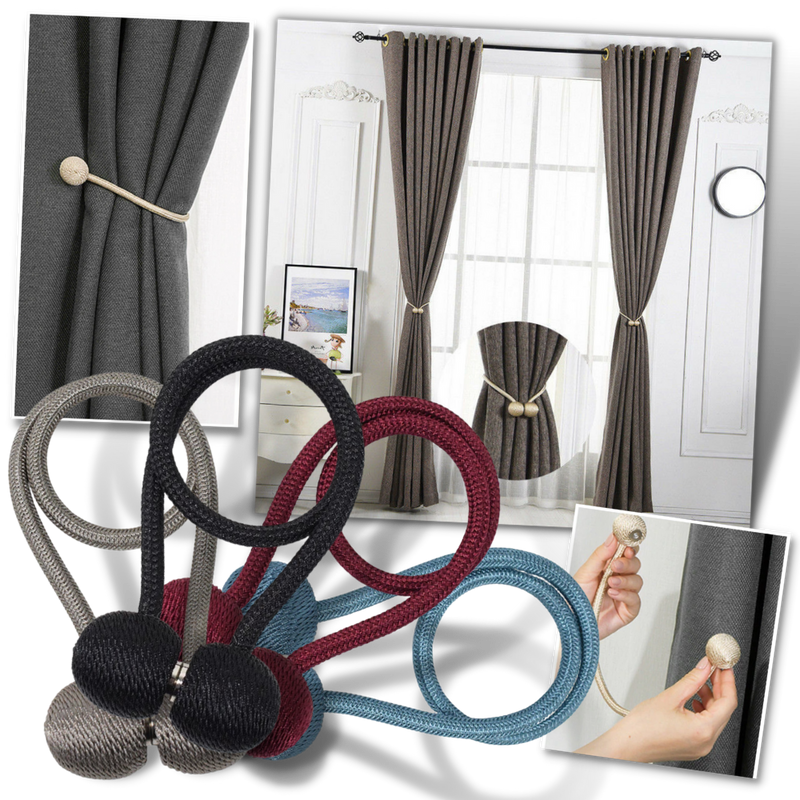 Lot de 2 attaches magnétiques pour rideaux