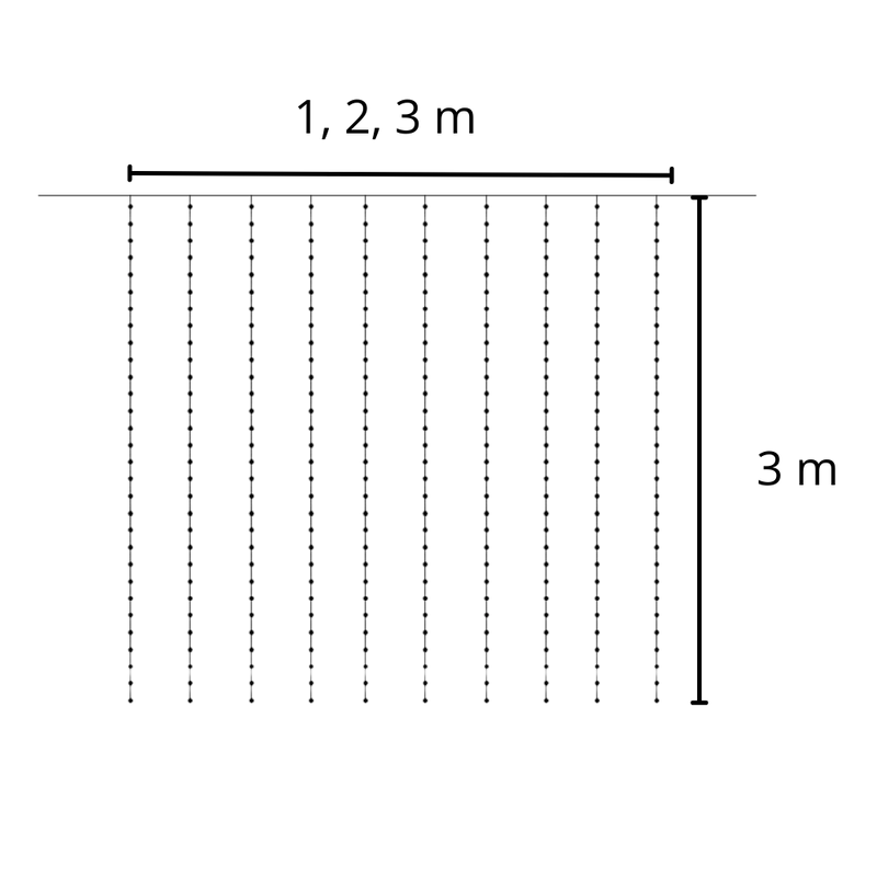 Rideau de lumières avec télécommande