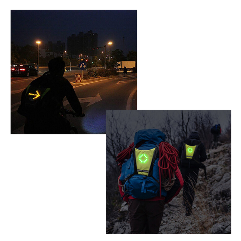 Gilet de cyclisme réfléchissant à LED