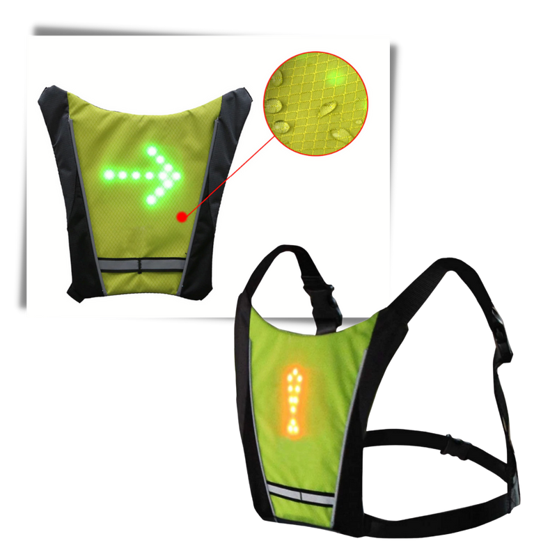 Gilet de cyclisme réfléchissant à LED