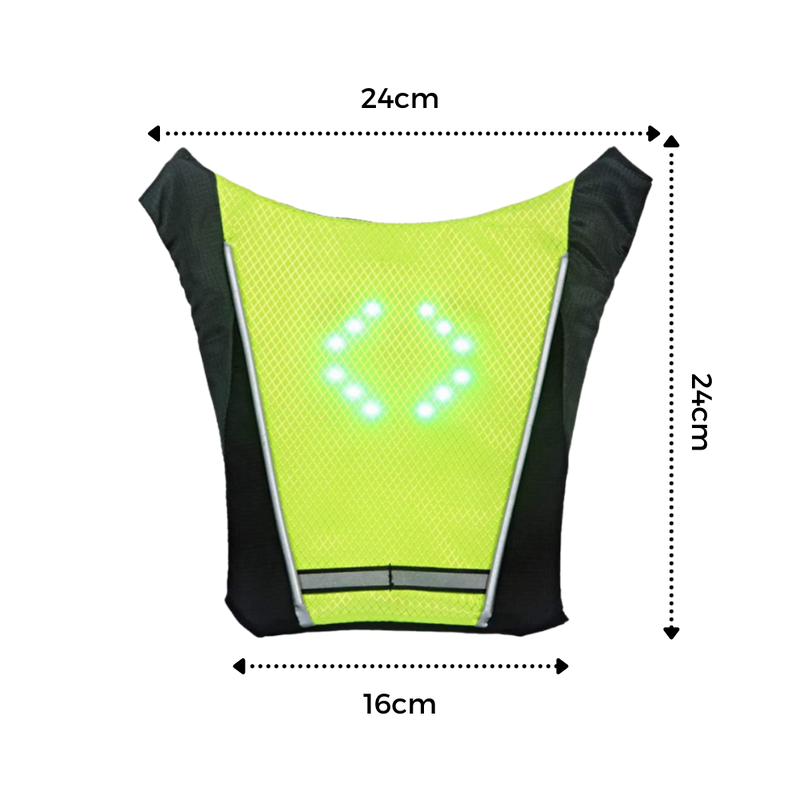 Gilet de cyclisme réfléchissant à LED
