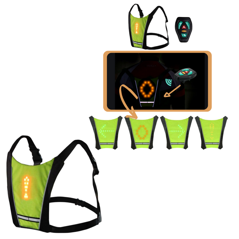 Gilet de cyclisme réfléchissant à LED