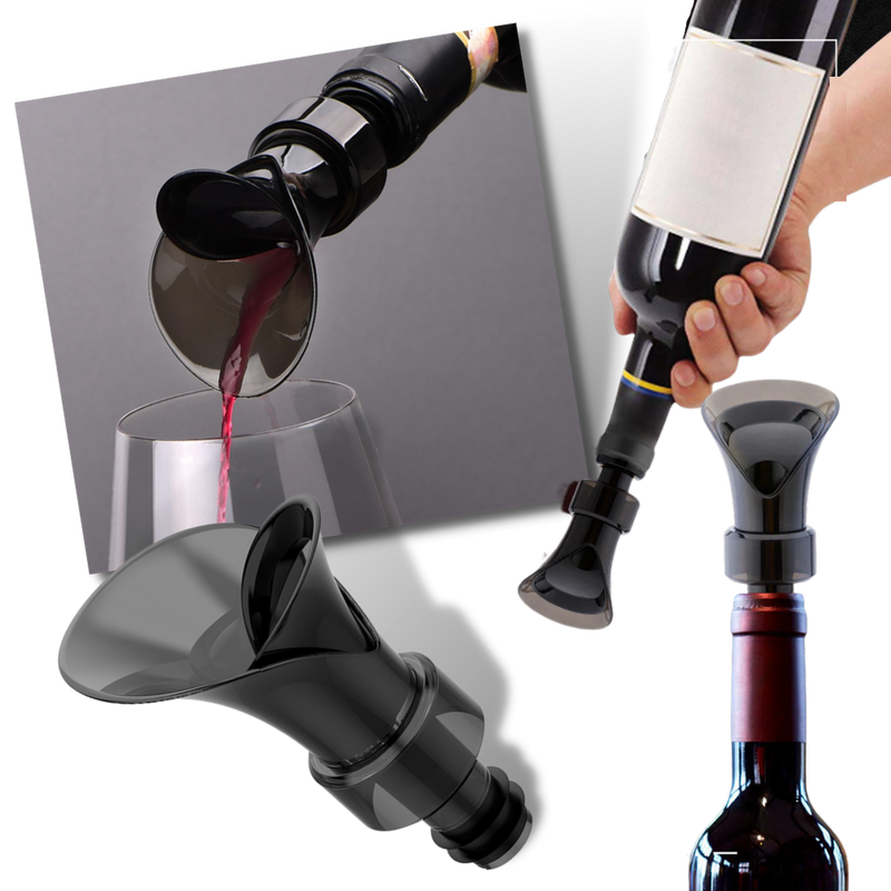 Décanteur de vin 2-en-1 avec bouchon