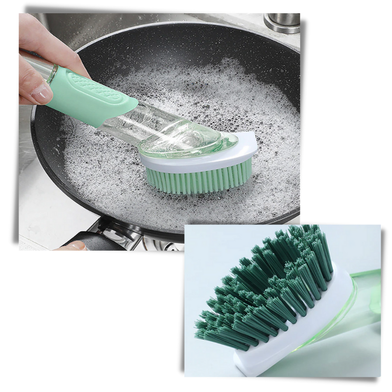 Brosse de vaisselle avec distributeur de savon
