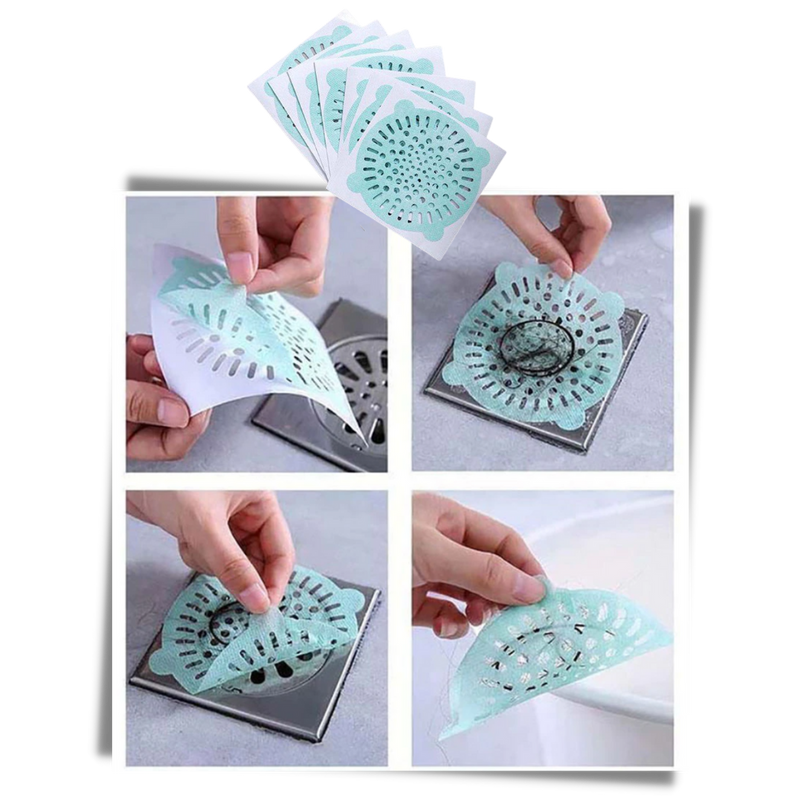 Lot de 10 filtres d'évacuation jetables adhésifs