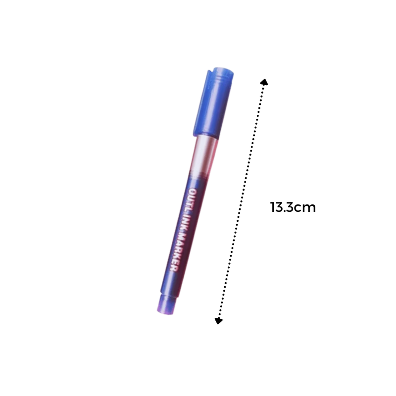 Lot de 8 marqueurs double  ligne