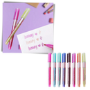 Lot de 8 marqueurs double  ligne