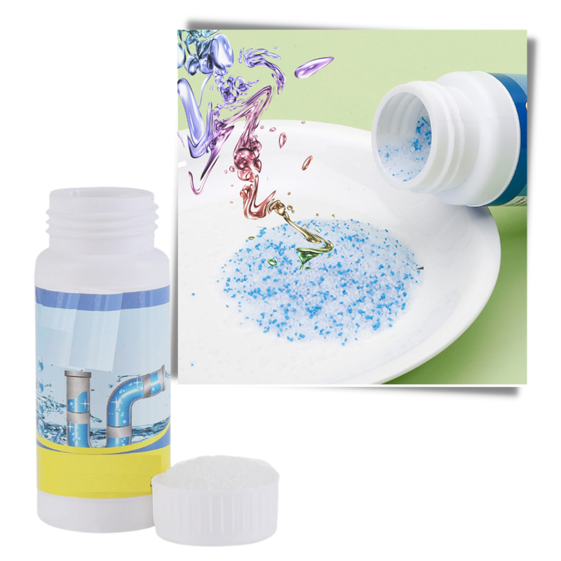 Poudre de nettoyage pour éviers et canalisations