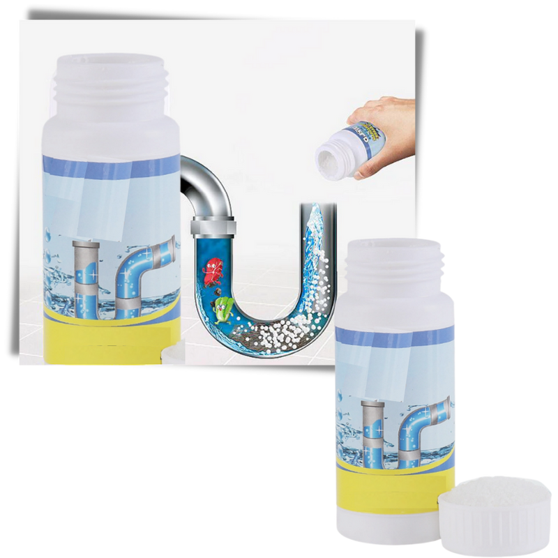 Poudre de nettoyage pour éviers et canalisations