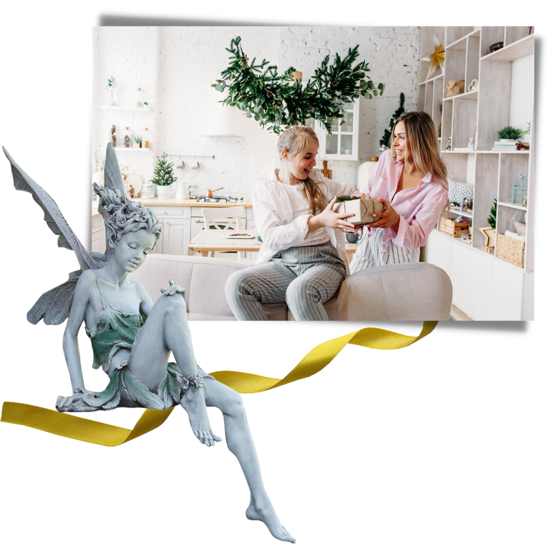 Ornement de jardin en forme de statue de fée