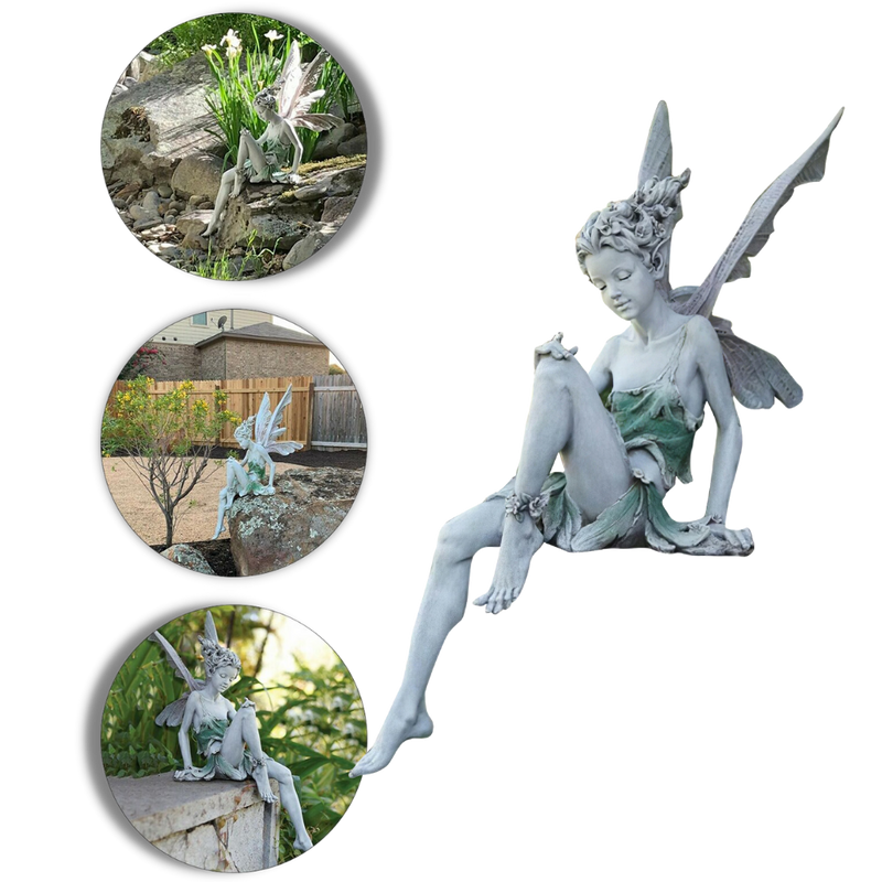 Ornement de jardin en forme de statue de fée