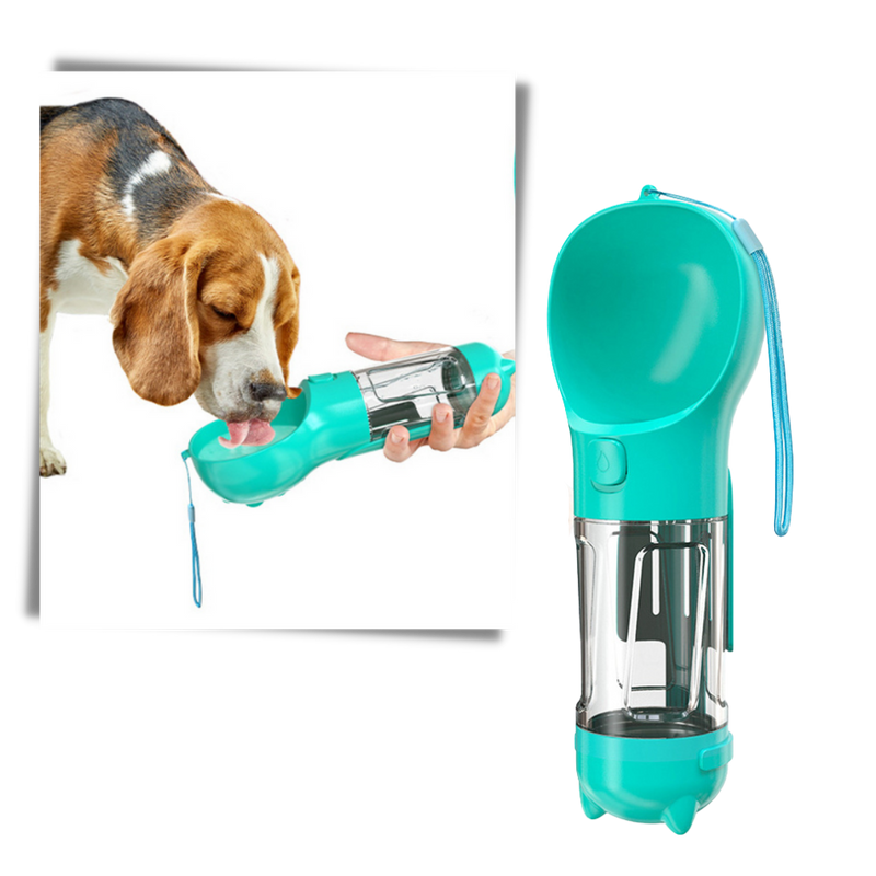 Bouteille distributrice d'eau et de nourriture pour animaux