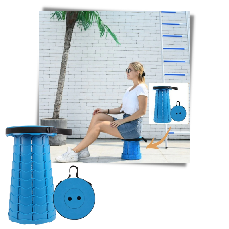 Tabouret rétractable portable