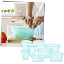 Lot de 8 sacs réutilisables en silicone pour aliments