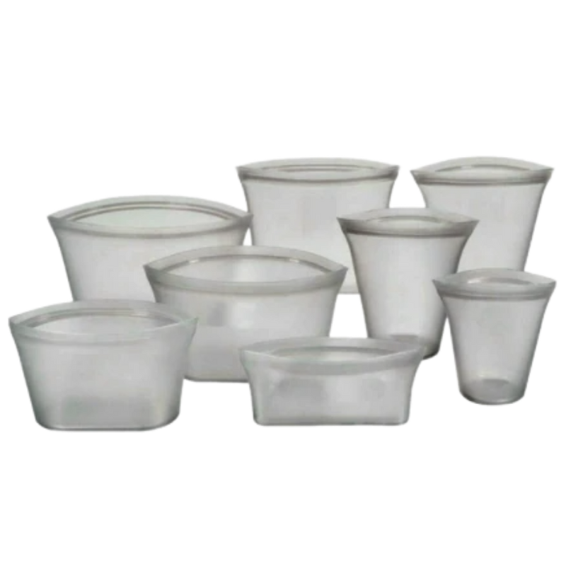 Lot de 8 sacs réutilisables en silicone pour aliments