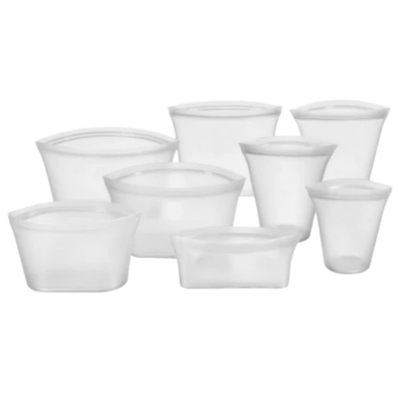 Lot de 8 sacs réutilisables en silicone pour aliments