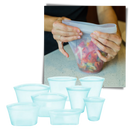 Lot de 8 sacs réutilisables en silicone pour aliments