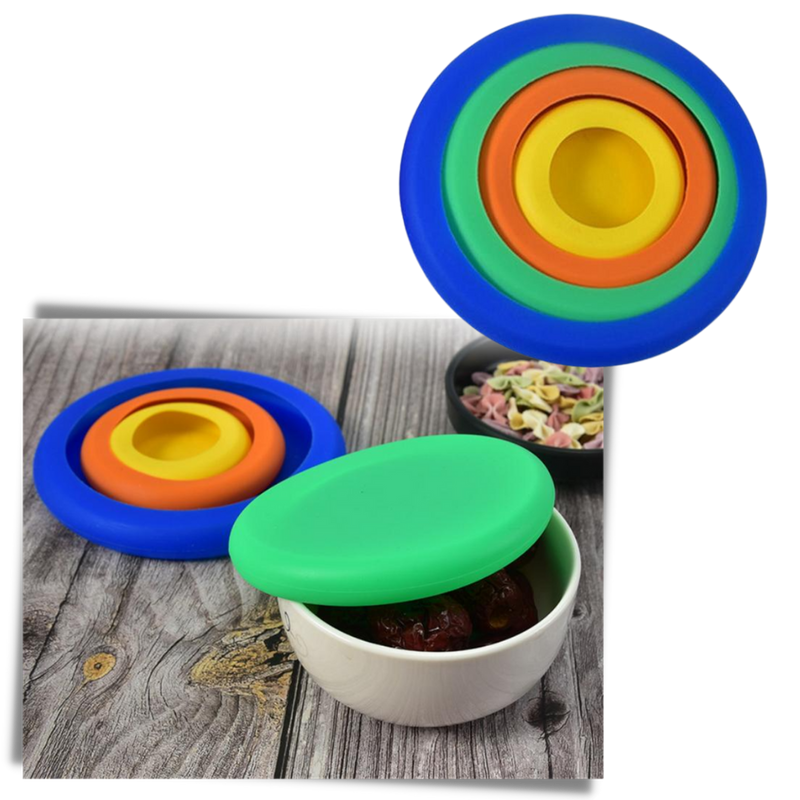 Lot de 4 couvercles en silicone
