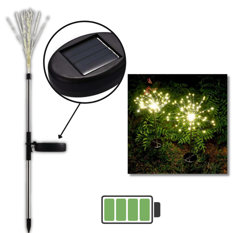 Lumières en forme de feux d'artifice électriques pour le jardin