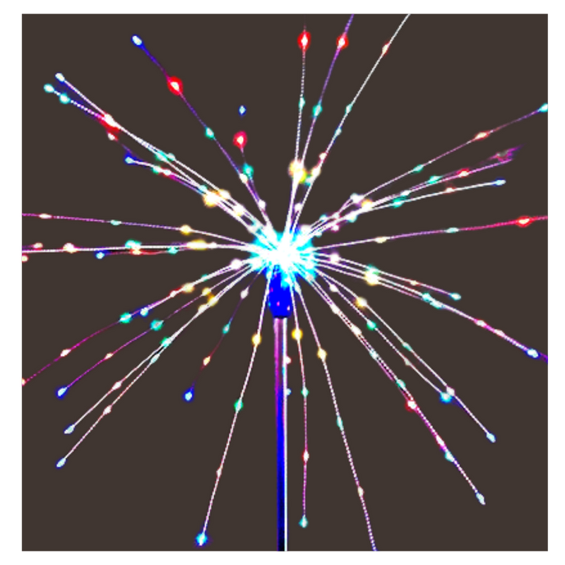 Lumières en forme de feux d'artifice électriques pour le jardin