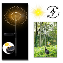 Lumières en forme de feux d'artifice électriques pour le jardin