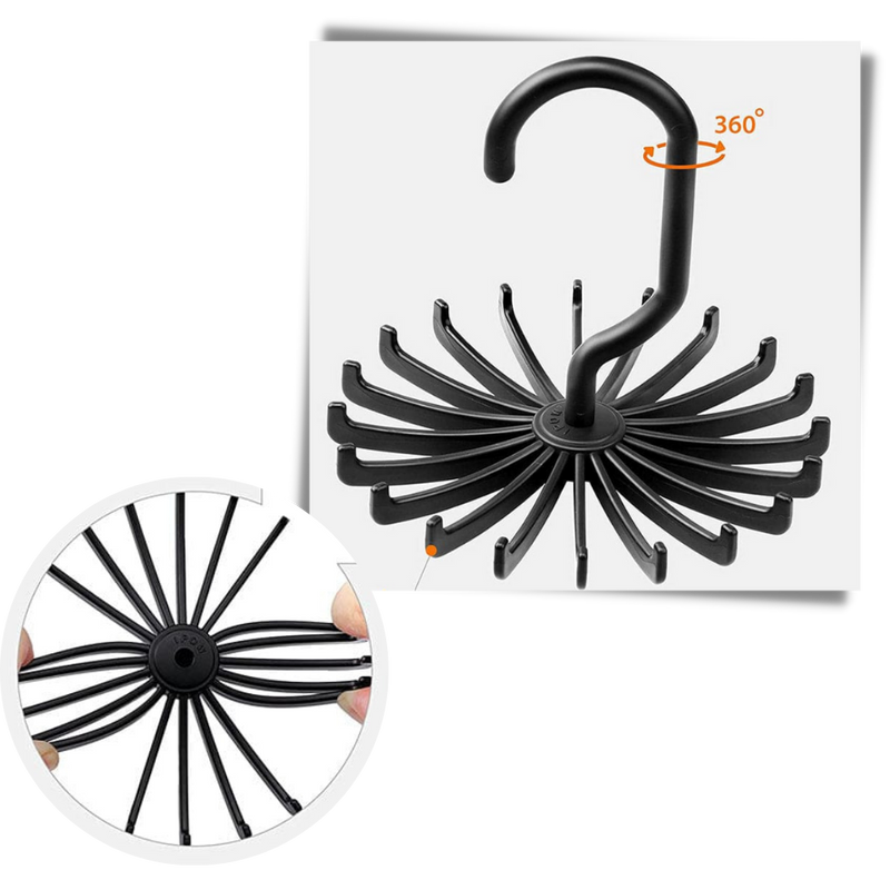 Porte-cravate rotatif à 360 degrés