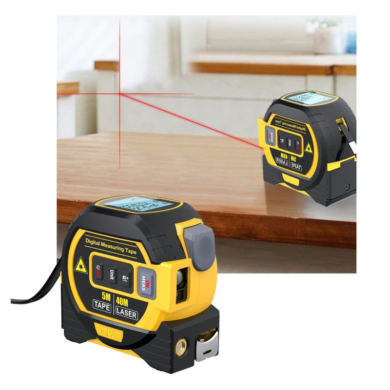 Mètre à ruban laser 3-en-1
