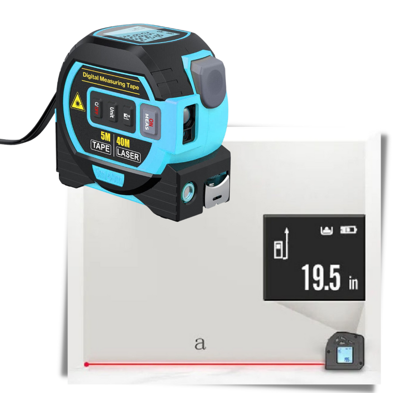 Mètre à ruban laser 3-en-1